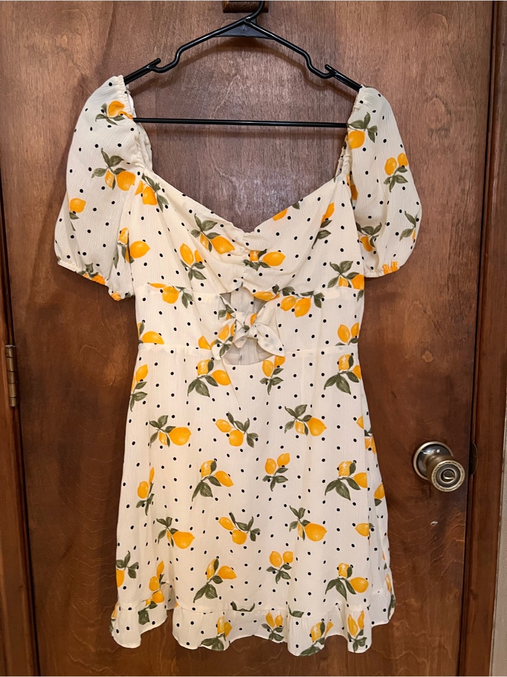 City Studio White Mini Dress with Yellow Lemon Print NWT Size 9 - Picture 8 of 9